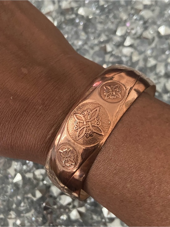 Jewelry - Engraved Witches knot Cooper Cuff Bracelet w/Healing Frequency Women’s Jewelry